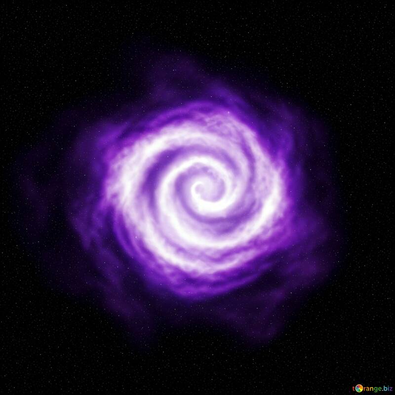 Galáxia espiral roxa deslumbrante no espaço profundo com fundo estrelado №56864