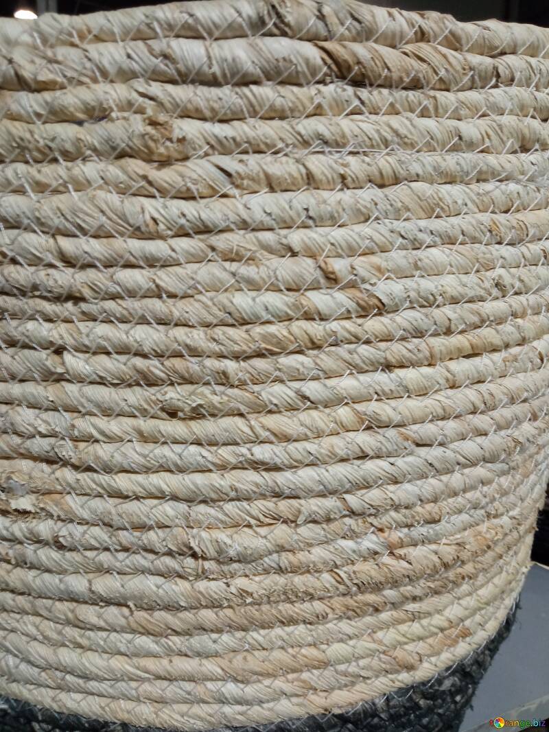 Texture wall of coarse natural threads rope №56701