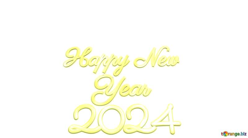 transparent gold 2024 happy new year png №56243