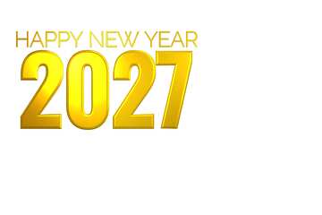Festive Golden Text Graphics for New Year 2027 Celebration №57022