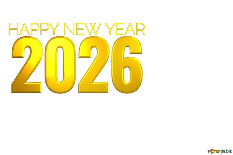 2026 Frohes neues Jahr-Feier-Grafik mit fettem goldenem Text №57021