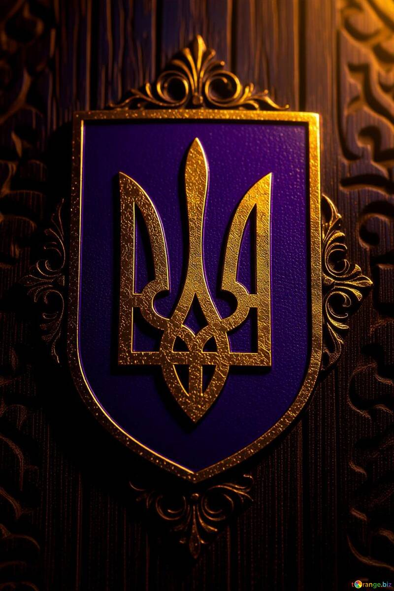 Ukrainian Coat of Arms on Elegant Background №57102