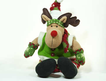 Deer  Santa  claus . toy. №6704