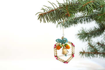 Converted  Christmas tree  toy  at  White  background №6768