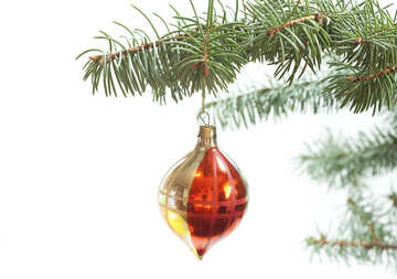Soviet  Christmas tree  toy  at  White  background №6778