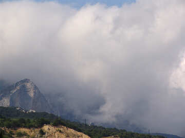 Wolken a Berg . Art Oberseite. №6941