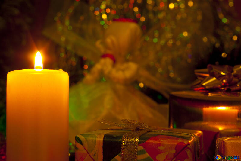 Christmas  candle. №6633