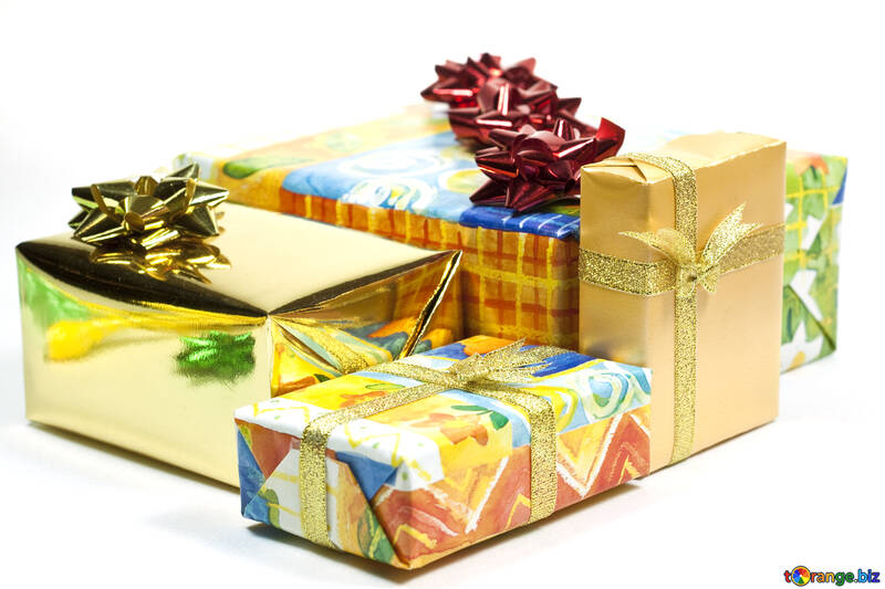 Gifts boxes with bows. №6725