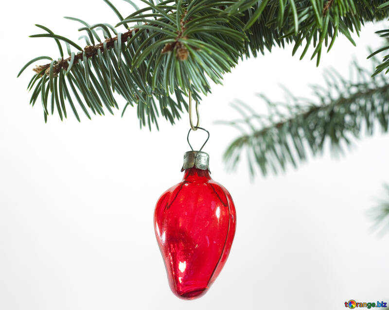Rojo La Navidad árbol Juguete . URSS. №6749