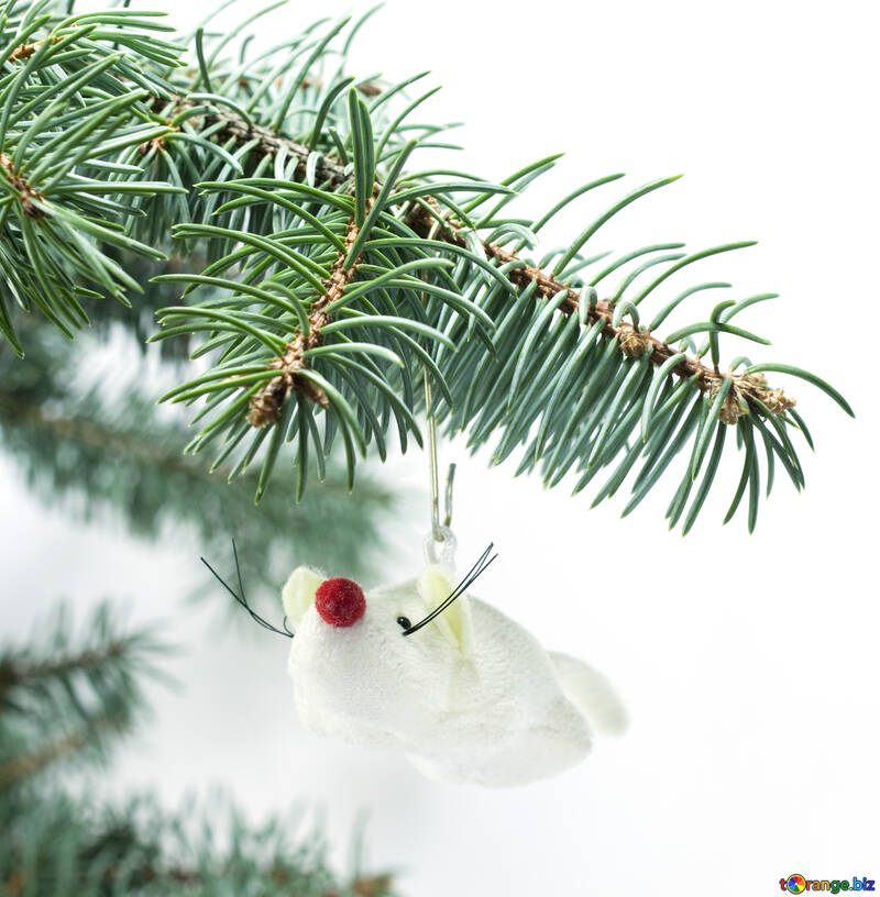 Christmas tree  . toy mouse. №6801
