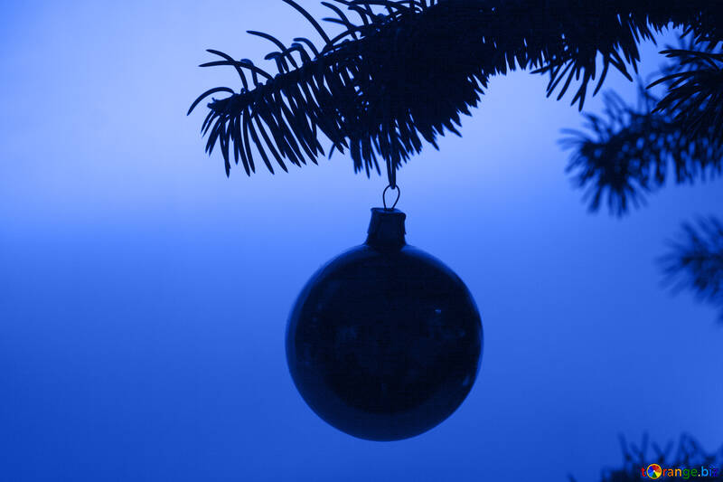 Contour  Christmas tree  Toy ball. №6826