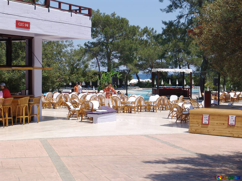 Open  terrace  Restaurant   pool №6994