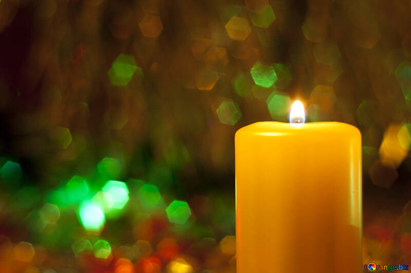 Kerze an Neu Jahr und Weihnachten. №6665