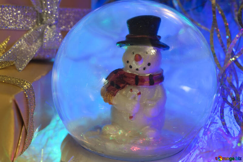 Boneco de neve vidro esfera №6556
