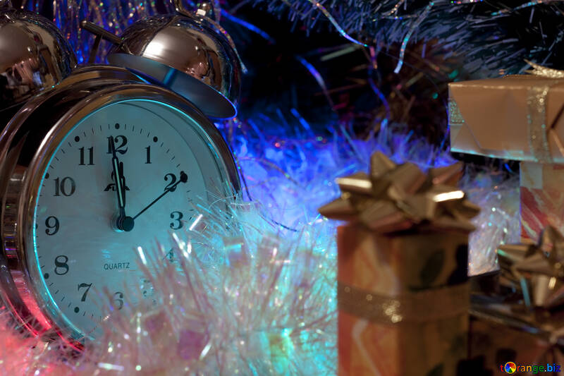Картинка до нового року з годинником №6559