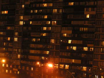 Luz ventanas de varios pisos hogar №7519