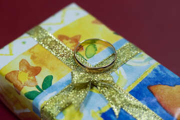 Gold  ring   gift. №7137