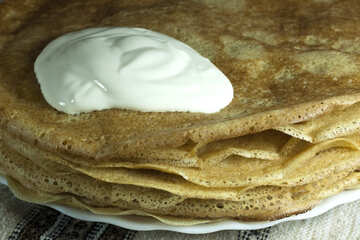 Pancakes  with  sour cream №7751