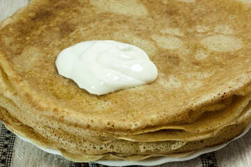 Pancakes  with  sour cream. №7775