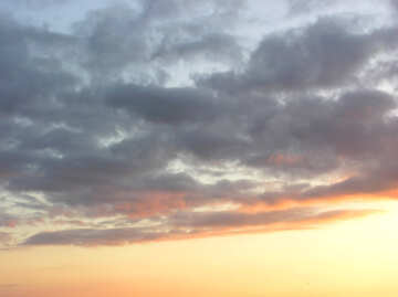Nubes en puesta del sol №7528