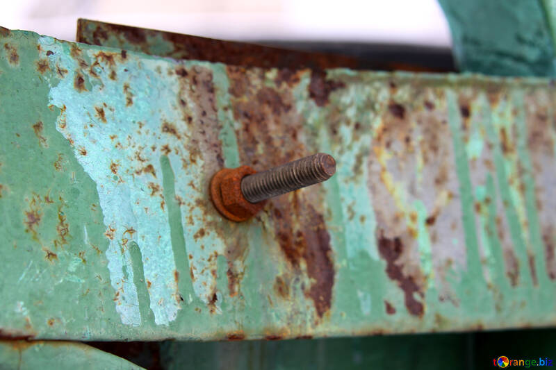 Bolt  and  , rusty nut №7540