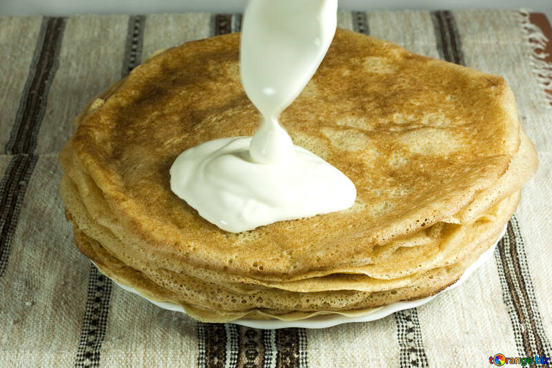Sour cream  at  pancakes №7763