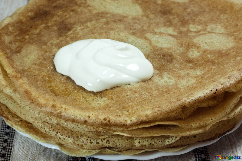 Pancakes  and  sour cream №7774