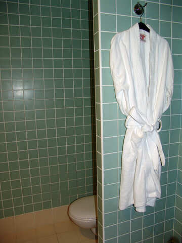 Bath robe . , Terry , white. №8387