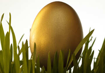 Postcard   Gold  Egg  at  Easter. №8189