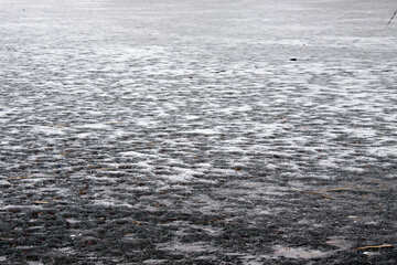 湖  覆われる  氷 №8746