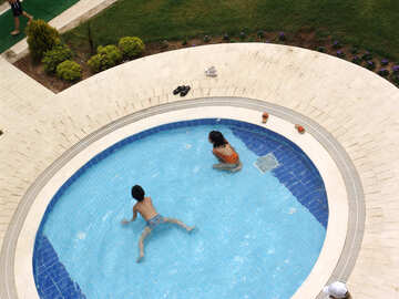 Kids swimming water pool   №8365