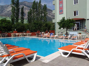 Hôtel . Montagnes natation piscine. №8361