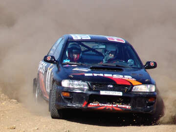 Rally car. Black. Subaru wrx sti. №8087