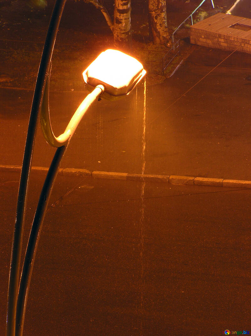 Pioggia , lanterna , città. №8073