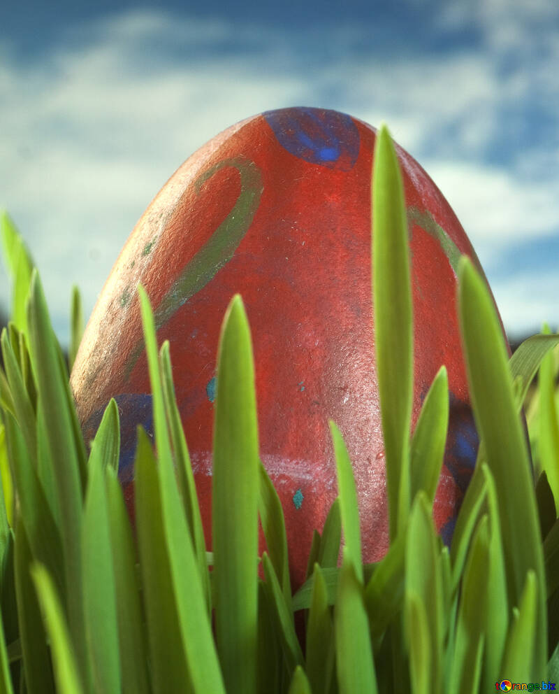 Símbolo Pascua - rojo huevo №8162