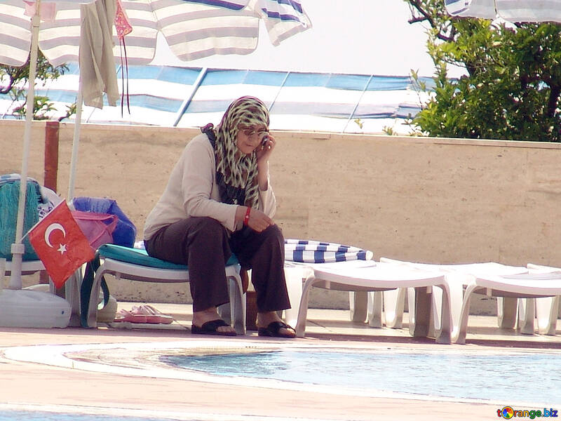 Turk woman  in  clothes.  Turkish  hotel №8779