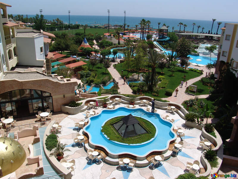 Vacations   Turkey . Green  Territory  Hotel   pools. №8381