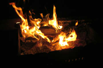 Le feu  dans  barbecue №9375