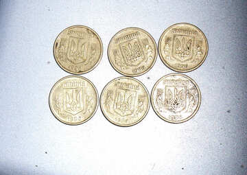 Amarelo  moeda.  Ucrânia. №9506