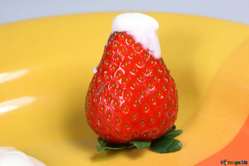 White  cap  at  strawberries №9094
