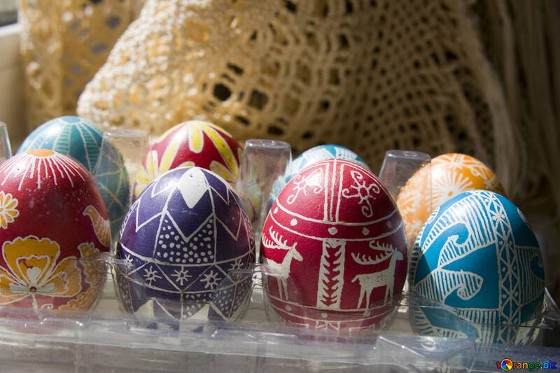 Яйця фарбовані для паски №9716