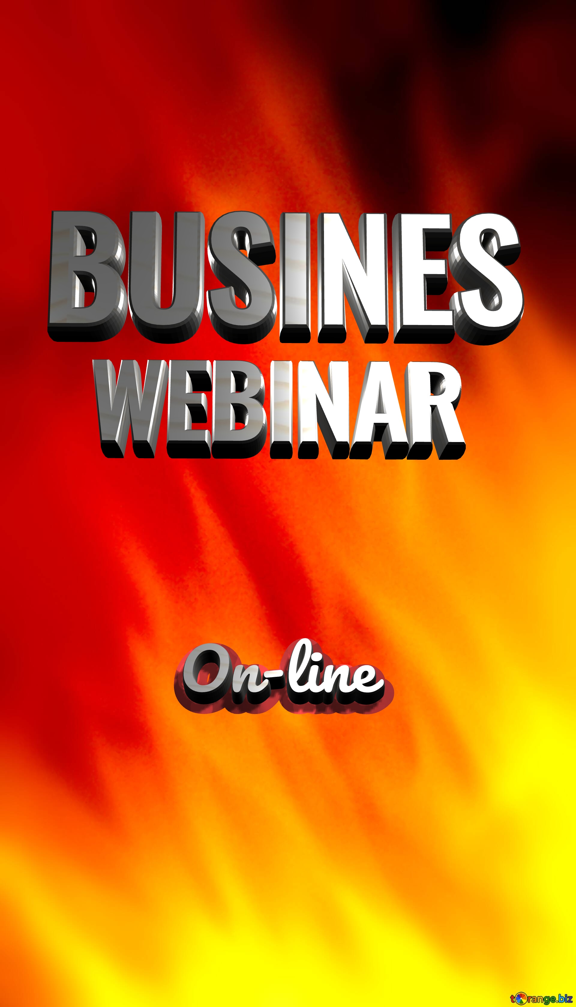 BUSINES WEBINAR On-line HOT SALE flame banner background №0
