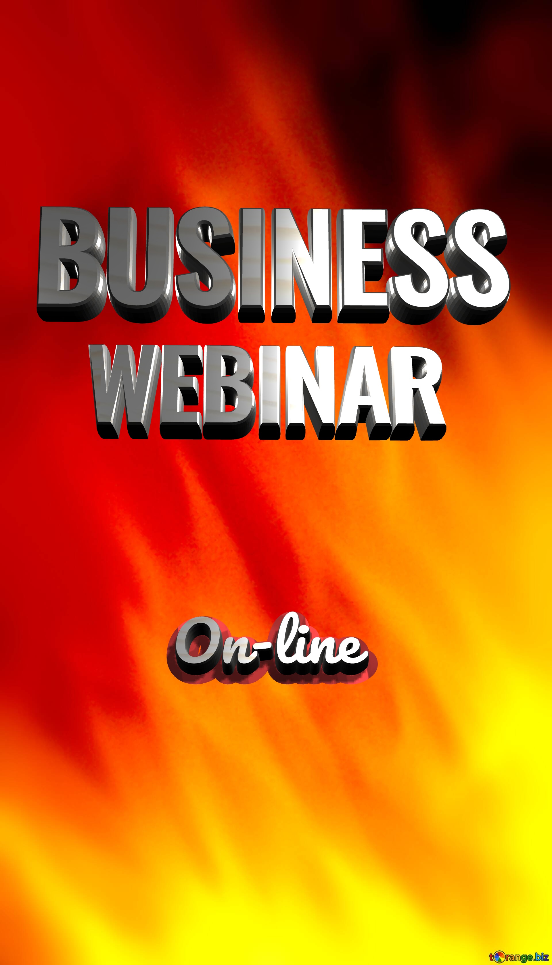 BUSINESS WEBINAR On-line  HOT SALE flame banner background №0