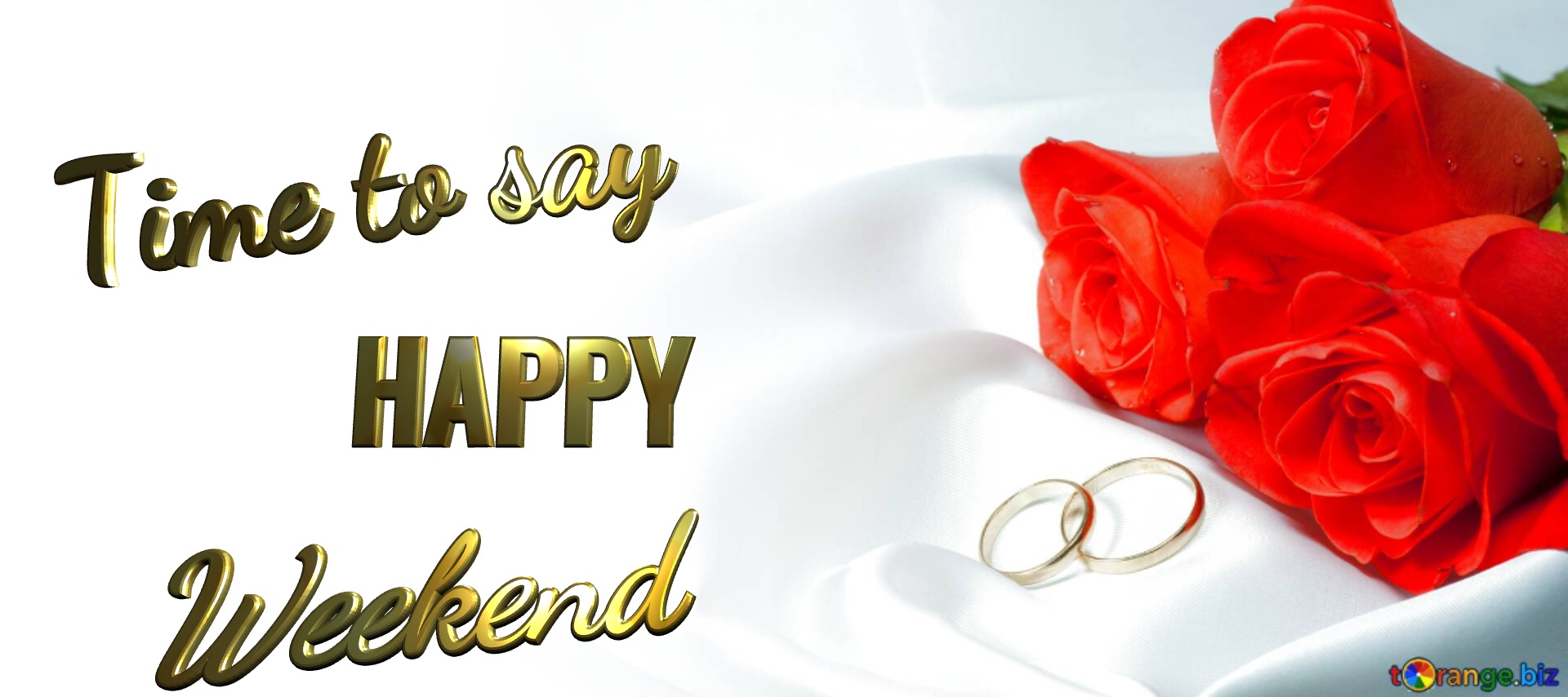 HAPPY Time to say Weekend  Invitation wedding background №0