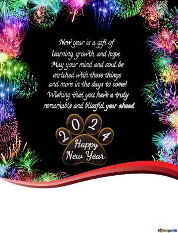 Happy New Year 2024 Wishing That You Have A Truly Remarkable And Blissful Year Ahead Frame For...