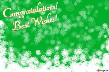 Congratulations!  Best Wishes! Clipart Background New Year Green