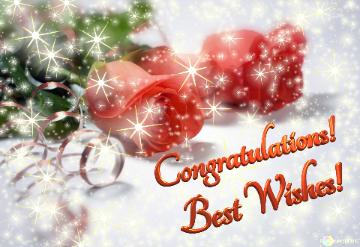 Congratulations!  Best Wishes!