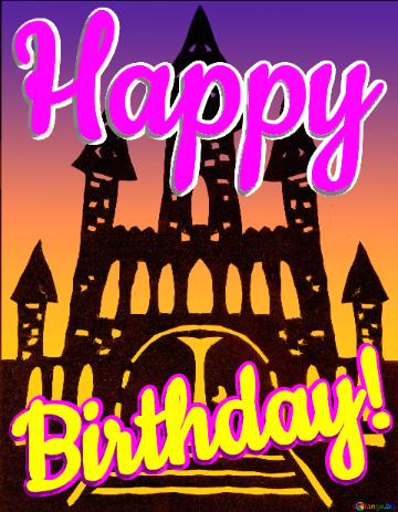 fairy tale Happy Birthday! Clipart sinister castle