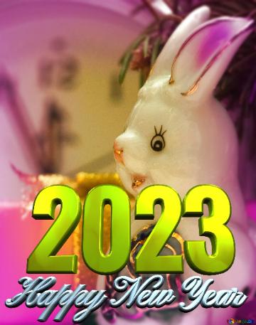 Happy New Year 2023  Christmas rabbit