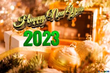 Happy New Year 2023 Greeting Card With New Year